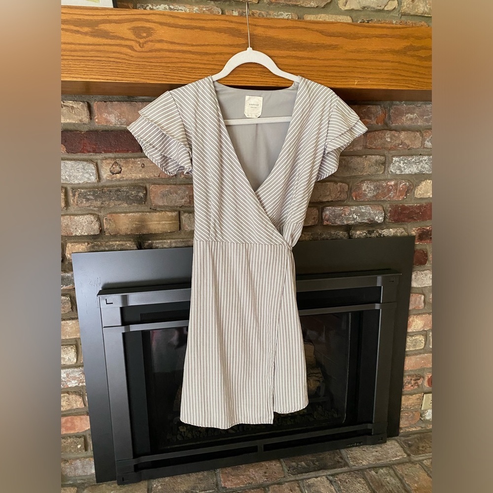Francesca’s Harper Heritage Stripe Tie Mini Dress
